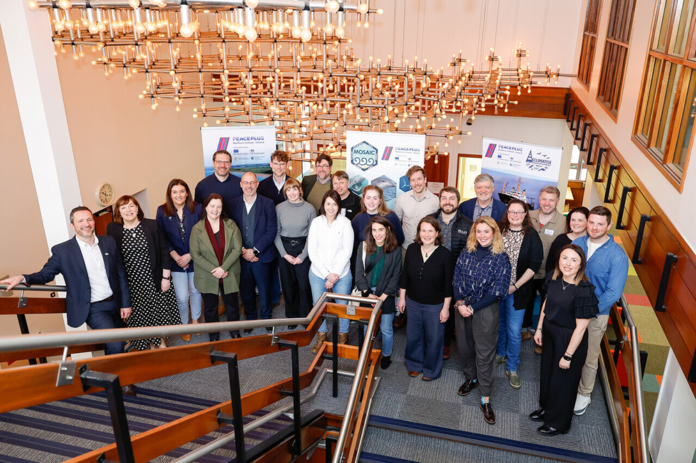 The MOSAIC team at the Marine and Coastal Management joint launch event held in Belfast. 