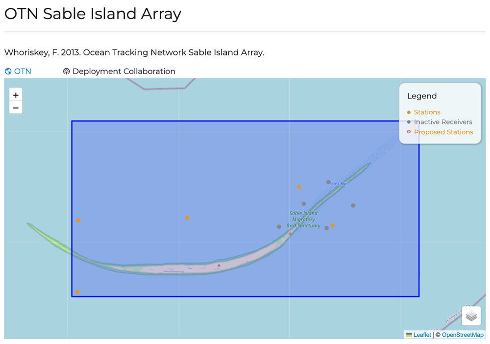 Sable Island Array Map