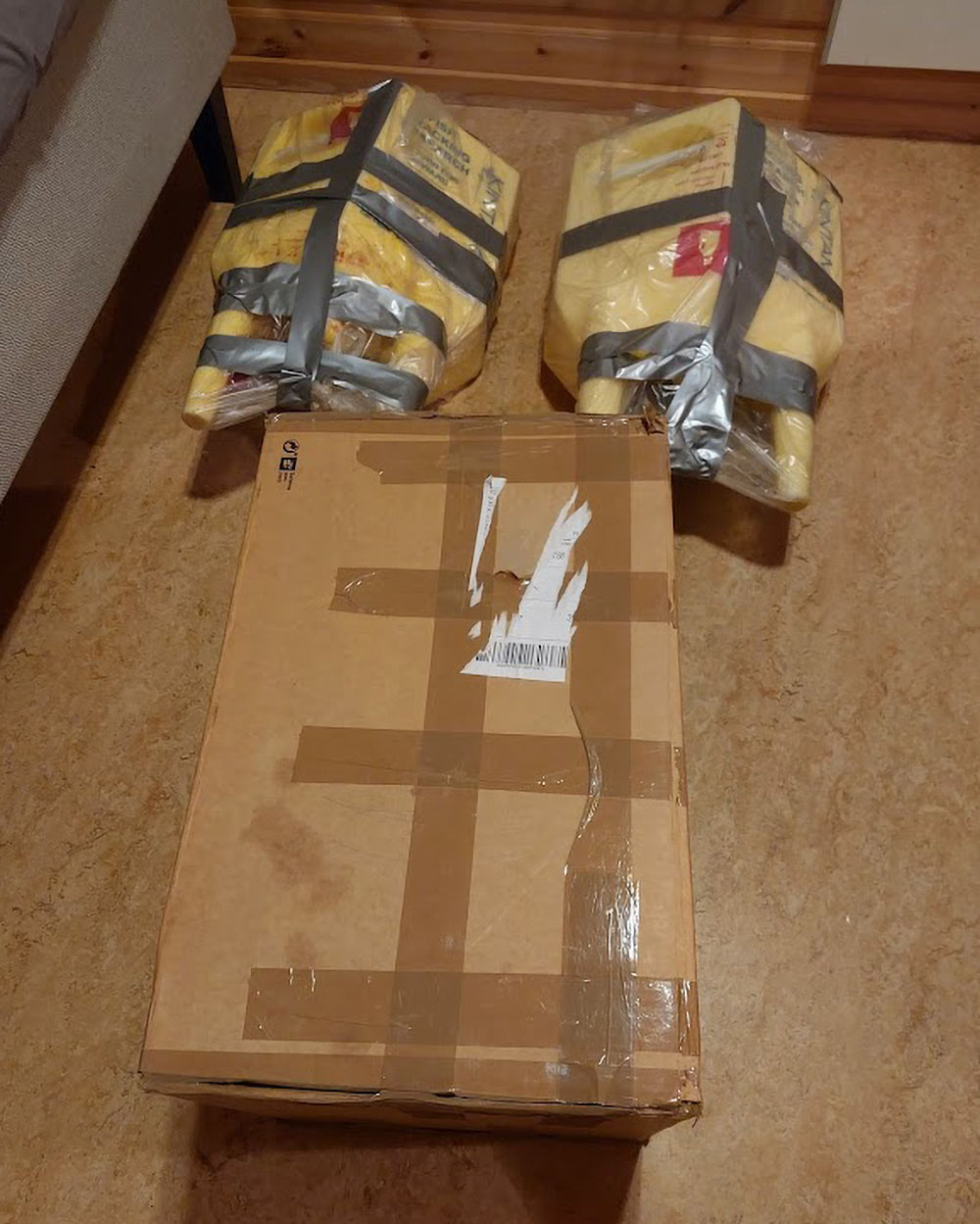 VR4 packed up and ready to be shipped from Norway to Canada.